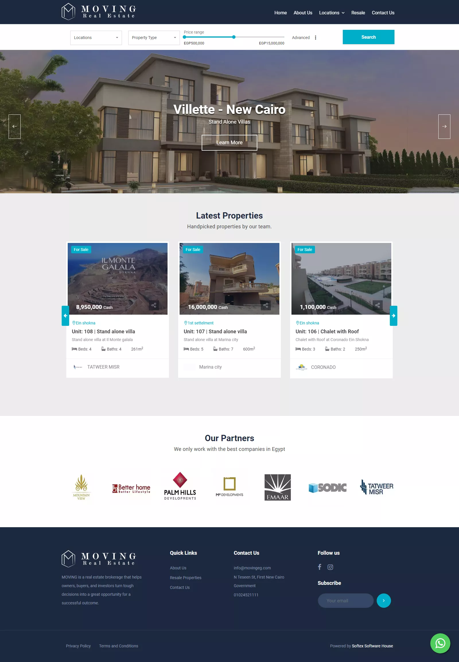 Moving Real Estate Website Project