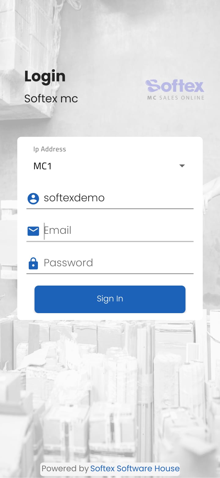 Sign-in screen